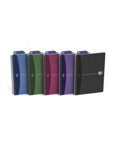 CUADERNO TAPA PLÁSTICO A5 90 HOJAS 5X5 COLORES SURTIDOS URBAN MIX OXFORD 100104341 (x5 unidades) 2
