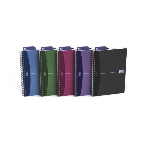 CUADERNO TAPA PLÁSTICO A5 90 HOJAS 5X5 COLORES SURTIDOS URBAN MIX OXFORD 100104341 (x5 unidades)