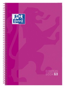CUADERNO EUROPEANBOOK 1 TAPA EXTRADURA A4+ 80 HOJAS 5X5 COLOR FUCSIA OXFORD 100430270 (x5 unidades)