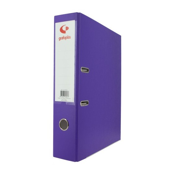 ARCHIVADOR PALANCA 65 COLOR MORADO FOLIO LOMO ANCHO 290X350X75 GRAFOPLAS 17279535 (x12 unidades)