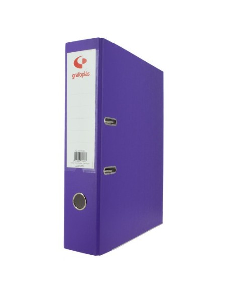 ARCHIVADOR PALANCA 65 COLOR MORADO FOLIO LOMO ANCHO 290X350X75 GRAFOPLAS 17279535 (x12 unidades)