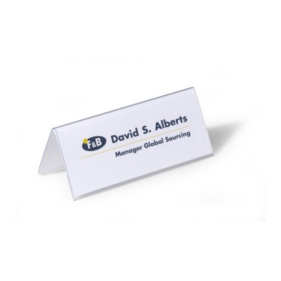 CAJA DE 25 PORTANOMBRES RIGIDOS PVC 122X150 MM DURABLE 8050-19