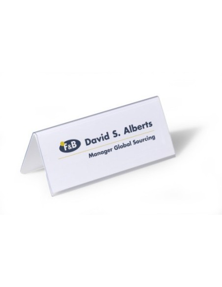 CAJA DE 25 PORTANOMBRES RIGIDOS PVC 122X150 MM DURABLE 8050-19