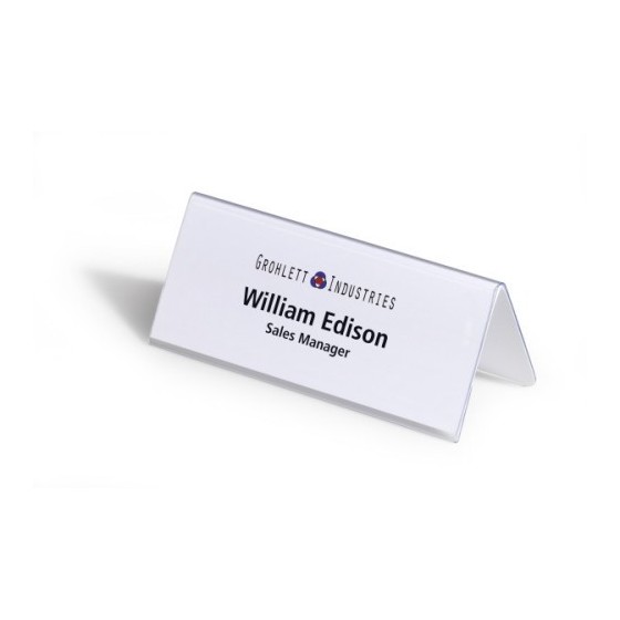 CAJA DE 25 PORTANOMBRES RIGIDOS PVC 122X150 MM DURABLE 8050-19