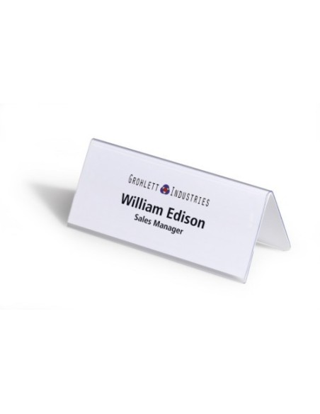 CAJA DE 25 PORTANOMBRES RIGIDOS PVC 122X150 MM DURABLE 8050-19