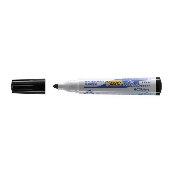 MARCADOR PARA PIZARRA BLANCA 1701 TINTA A BASE DE ALCOHOL TRAZO 1,5MM. NEGRO VELLEDA 904937 (x12 unidades)