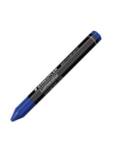 LAPIZ CERA PERMANENTE LUMOCOLOR OMNIGRAPH 12MM. AZUL STAEDTLER 236-3 (x12 unidades)