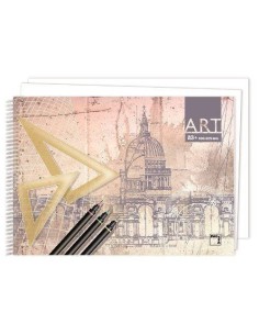 CUADERNO BLOCKS  DIBUJO ART 140 GRS. A3+ (460 X 325MM.) 20 HOJAS LISO SIN RECUADRO PACSA 18843 (x5 unidades)