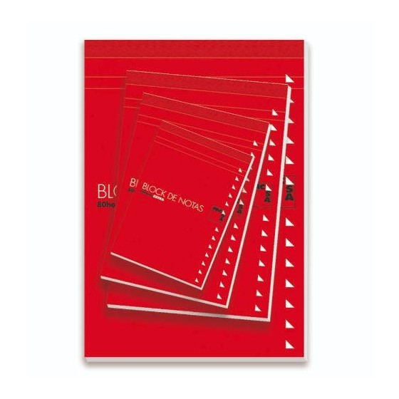 BLOC DE NOTAS CON TAPA 60 GRS. 8º (105X155MM.) 80 HOJAS LISO PACSA 18905 (x10 unidades)