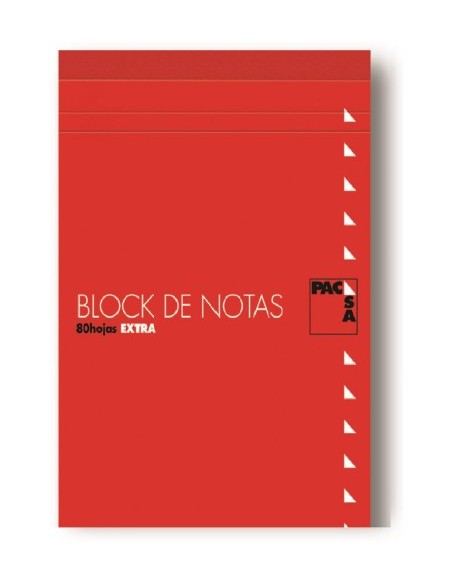 BLOC DE NOTAS CON TAPA 60 GRS. FOLIO (215X310MM.) 80 HOJAS CUADRÍCULA 4X4 PACSA 18900 (x10 unidades)
