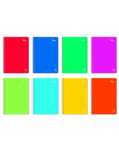 CUADERNO ESPIRAL SERIE XTRA TAPA DURA 60 GRS. FOLIO (215X310MM.) 80 HOJAS PAUTADO 2,5 CON MARGEN SURTIDO PACSA 16222 (x5 unidades)