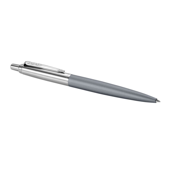 BOLÍGRAFO JOTTER XL ALEXANDRA GRIS MATE RIBETE DE COLOR CROMO PLUMÍN MEDIO TINTA AZUL PARKER 2068360