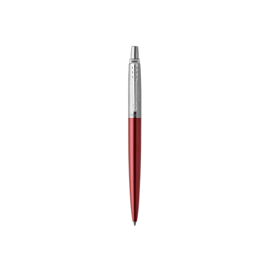 BOLÍGRAFO RETRÁCTIL JOTTER KENSINGTON ROJO CON RIBETE CROMADO PUNTO MEDIO TINTA AZUL PARKER 1953187