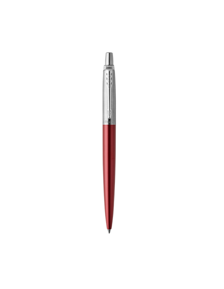 BOLÍGRAFO RETRÁCTIL JOTTER KENSINGTON ROJO CON RIBETE CROMADO PUNTO MEDIO TINTA AZUL PARKER 1953187
