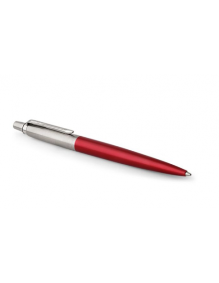 BOLÍGRAFO RETRÁCTIL JOTTER KENSINGTON ROJO CON RIBETE CROMADO PUNTO MEDIO TINTA AZUL PARKER 1953187