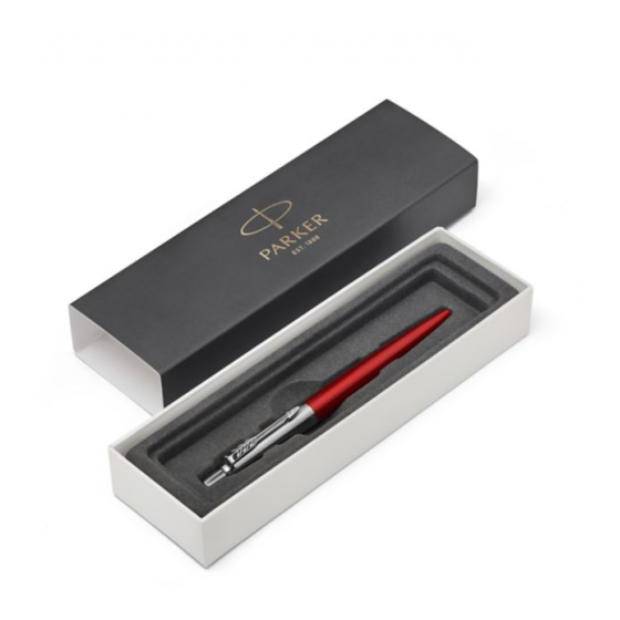 BOLÍGRAFO RETRÁCTIL JOTTER KENSINGTON ROJO CON RIBETE CROMADO PUNTO MEDIO TINTA AZUL PARKER 1953187