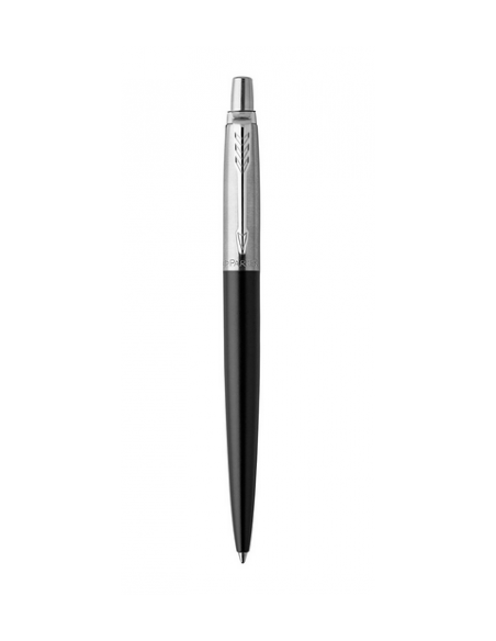BOLÍGRAFO RETRÁCTIL JOTTER BOND STREET NEGRO CON RIBETE CROMADO PUNTO MEDIO TINTA AZUL PARKER 1953184