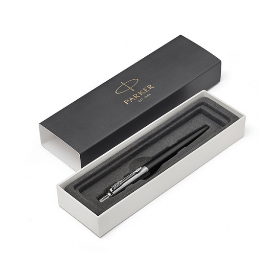 BOLÍGRAFO RETRÁCTIL JOTTER BOND STREET NEGRO CON RIBETE CROMADO PUNTO MEDIO TINTA AZUL PARKER 1953184