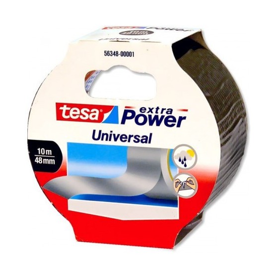 CINTA AMERICANA EXTRA POWER UNIVERSAL 50MM.X10M. COLOR PLATA TESA 56348-00000-06 (x6 unidades)