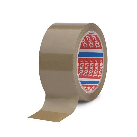CINTA DE EMBALAJE EN POLIPROPILENO 50MM.X132M. MARRON TESA 04089-00106-06 (x6 unidades)