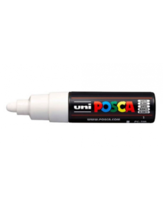 ROTULADOR NO PERMANENTE 4,5-5,5MM. PC-7M BLANCO UNI-BALL 300079000 (x6 unidades)