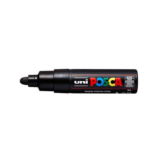 ROTULADOR NO PERMANENTE 4,5-5,5MM. PC-7M NEGRO UNI-BALL 300210000 (x6 unidades)