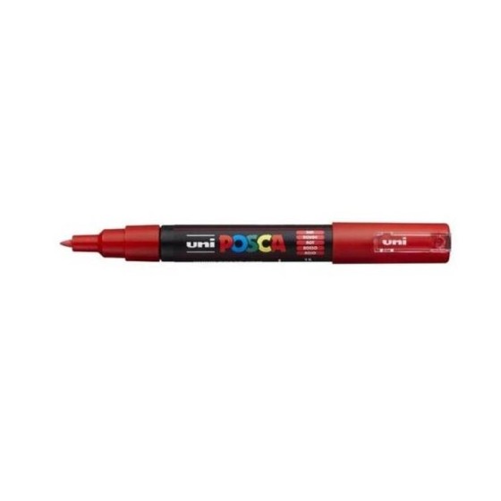 ROTULADOR NO PERMANENTE PC-1M PUNTA CONICA 0,7MM ROJO UNI-BALL 285072000 (x6 unidades)