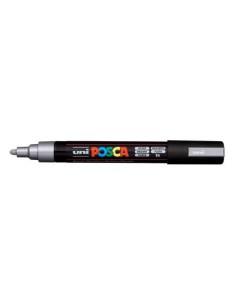 MARCADOR PC-5M POSCA 1.8-2.5MM PLATA UNI-BALL 286674000 (x6 unidades)