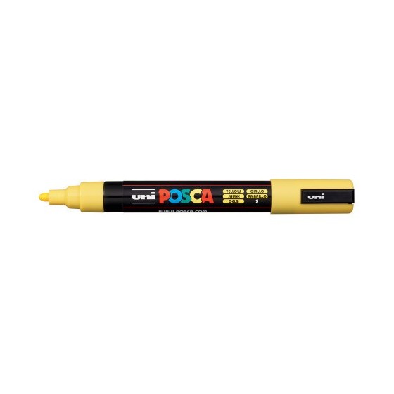MARCADOR PC-5M POSCA 1.8-2.5MM AMARILLO UNI-BALL 286526000 (x6 unidades)
