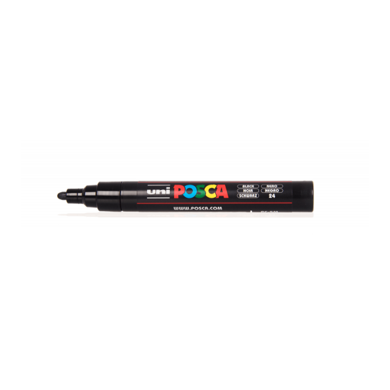 MARCADOR PC-5M POSCA 1.8-2.5MM NEGRO UNI-BALL 286658000 (x6 unidades)