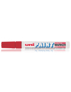 MARCADOR PERMANENTE PUNTA M 2,2-2,8MM. ROJO UNI-BALL 545582000 (x12 unidades)