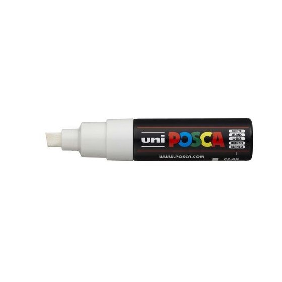 MARCADOR PC-8K POSCA PUNTA B 8MM. BLANCO UNI-BALL 300426000 (x6 unidades)