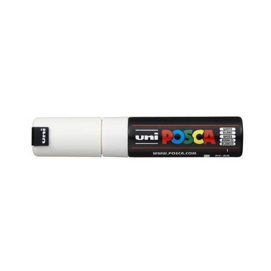MARCADOR PC-8K POSCA PUNTA B 8MM. BLANCO UNI-BALL 300426000 (x6 unidades)