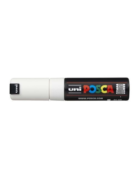 MARCADOR PC-8K POSCA PUNTA B 8MM. BLANCO UNI-BALL 300426000 (x6 unidades)