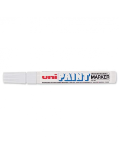 MARCADOR PERMANENTE PUNTA M 2,2-2,8MM. BLANCO UNI-BALL 545491000 (x12 unidades)