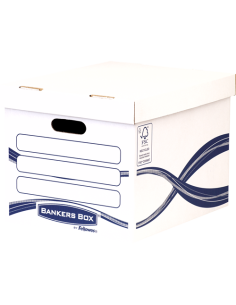 Fellowes 4460801 caja de almacenaje Rectangular Papel Azul, Blanco (x10 unidades)
