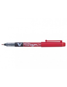 ROTULADOR VSIGNPEN PUNTA FIBRA ROJO PILOT SW-VSP-R (x12 unidades)