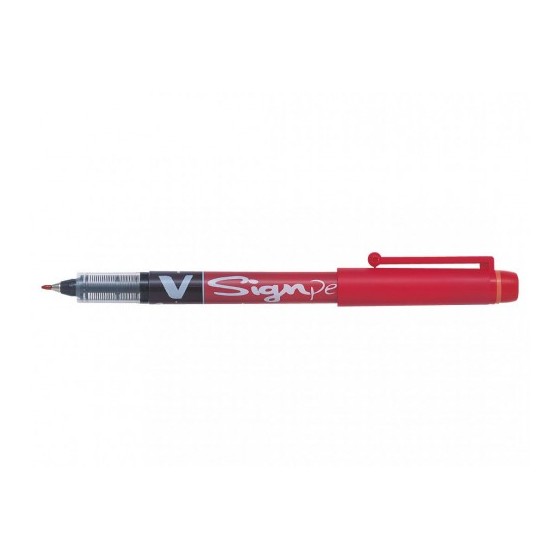 ROTULADOR VSIGNPEN PUNTA FIBRA ROJO PILOT SW-VSP-R (x12 unidades)