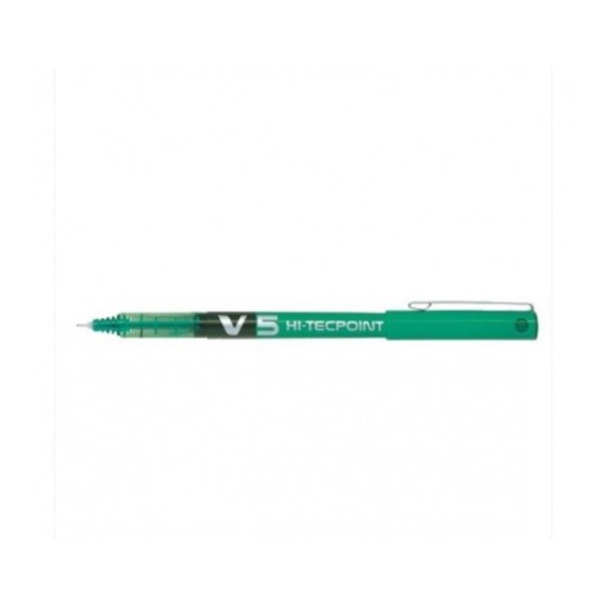 BOLIGRAFO ROLLER TINTA LIQUIDA V5 VERDE PILOT BX-V5-G (x12 unidades)