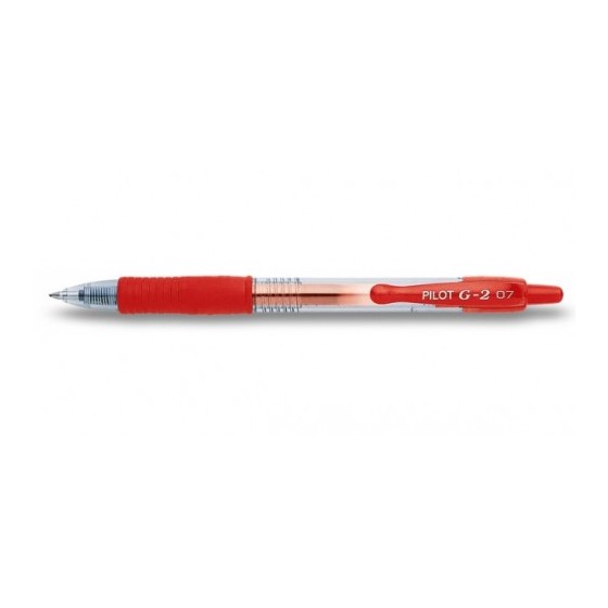BOLIGRAFO ROLLER GEL RETRAC.G-2 ROJO PILOT BL-G2-7-R (x12 unidades)