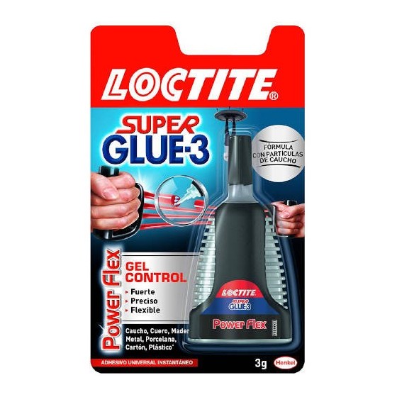 ADHESIVO INSTANTANEO SUPER GLUE-3GR. POWER GEL LOCTITE 2640067 (x12 unidades)