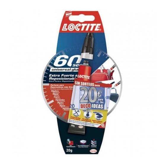 ADHESIVO UNIVERSAL EXTRAFUERTE 60 SEGUNDOS LOCTITE 2066112 (x12 unidades)