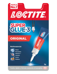 ADHESIVO INSTANTANEO SUPER GLUE-3 3GR ORIGINAL LOCTITE 2640968 (x30 unidades)