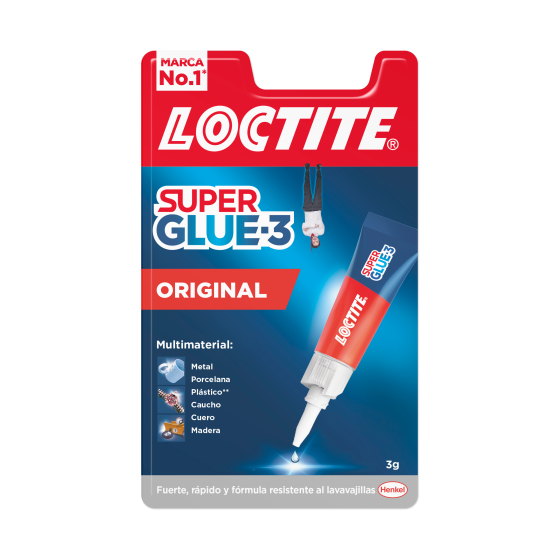 ADHESIVO INSTANTANEO SUPER GLUE-3 3GR ORIGINAL LOCTITE 2640968 (x30 unidades)