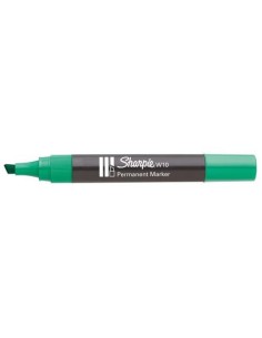 MARCADOR PERMANENTE W10 PUNTA BISELADA VERDE SHARPIE S019271 (x12 unidades)