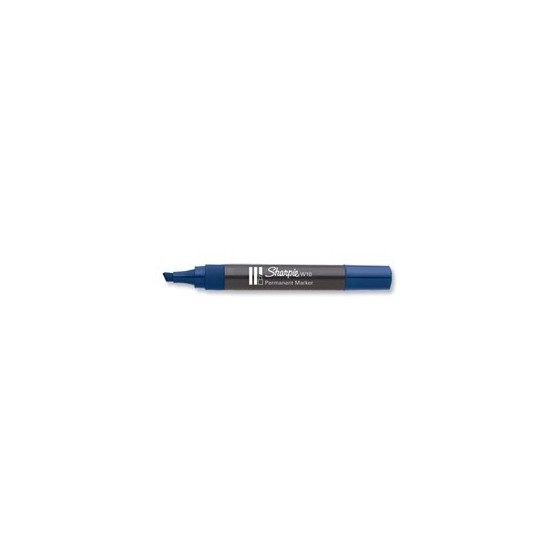 MARCADOR PERMANENTE W10 PUNTA BISELADA AZUL SHARPIE S0192695 (x12 unidades)
