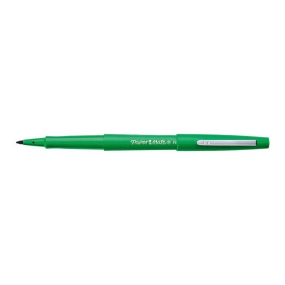 ROTULADOR FLAIR PUNTA FIBRA NYLON VERDE PAPERMATE S0191033 (x12 unidades)