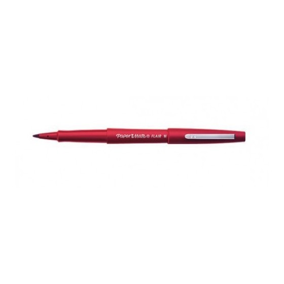 ROTULADOR FLAIR PUNTA FIBRA NYLON ROJO PAPERMATE S0190993 (x12 unidades)