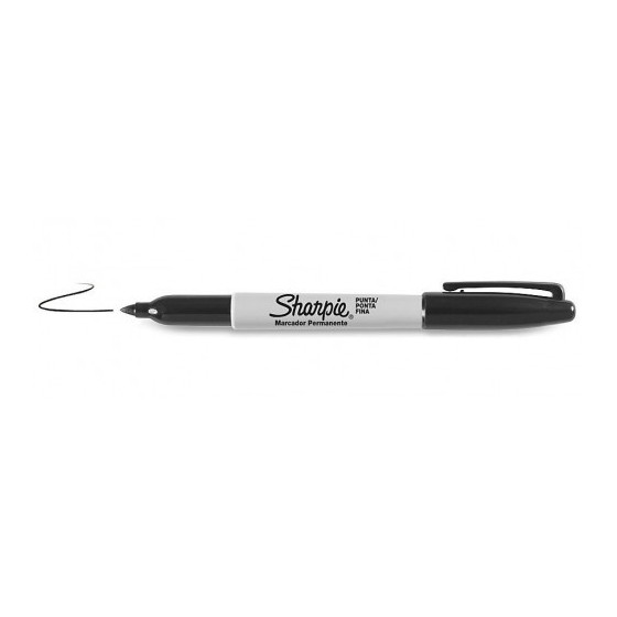 MARCADOR PERMANENTE SHARPIE NEGRO PAPERMATE S0810930 (x12 unidades)