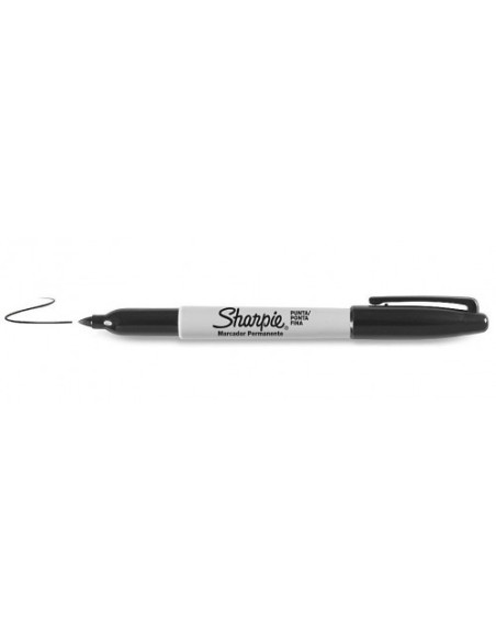 MARCADOR PERMANENTE SHARPIE NEGRO PAPERMATE S0810930 (x12 unidades)